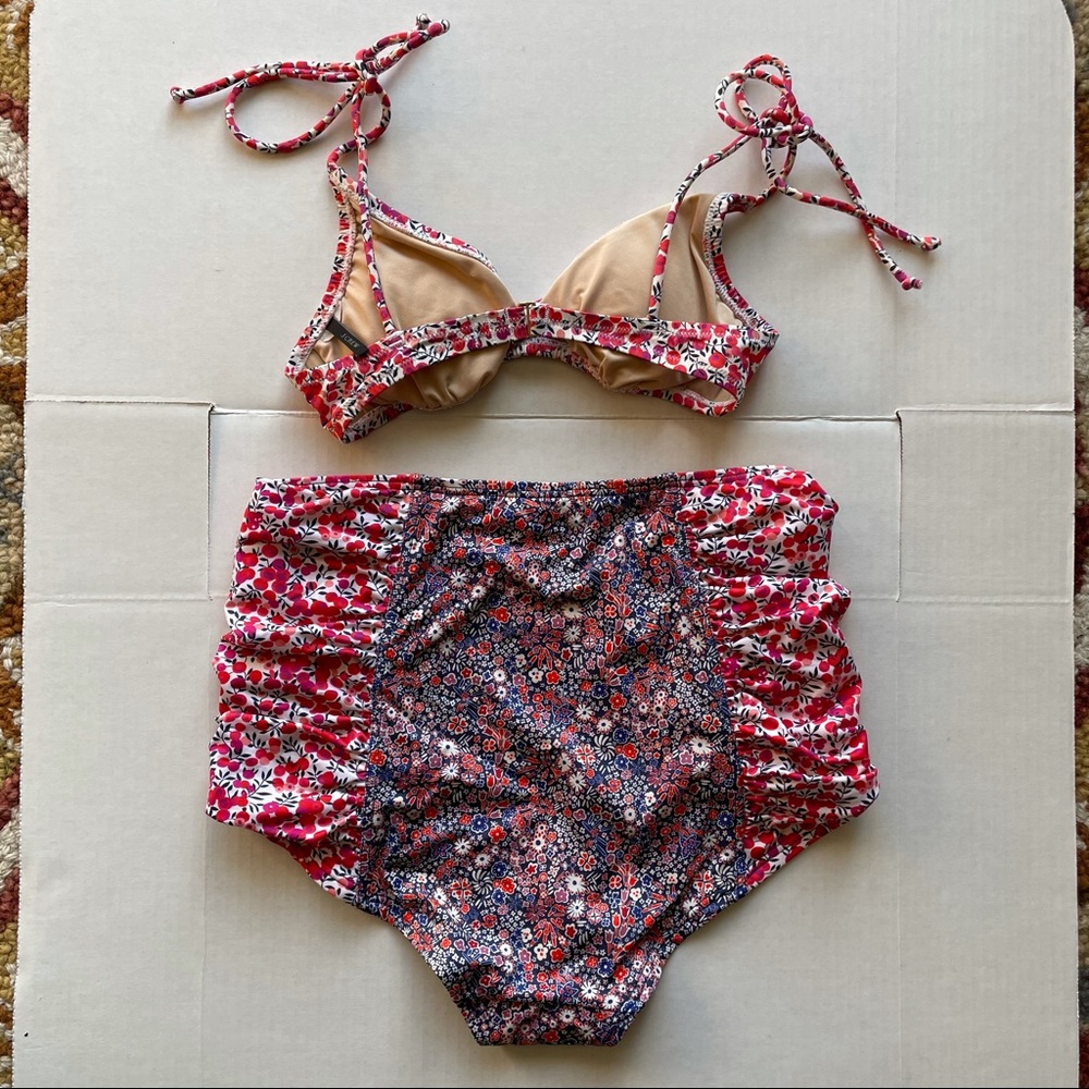 J.Crew Liberty Floral Bikini Swimsuit Set Size XS - Picture 3 of 12